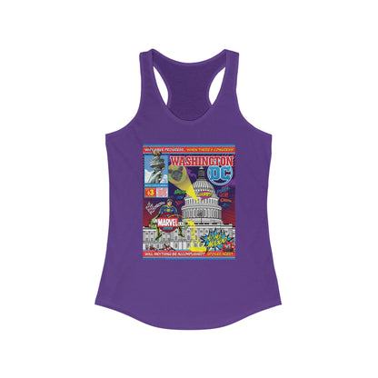 DK149: UnMARVELousington D.C. - Ladies Racerback Tank