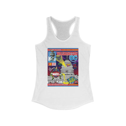 DK149: UnMARVELousington D.C. - Ladies Racerback Tank