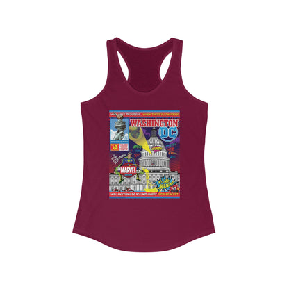 DK149: UnMARVELousington D.C. - Ladies Racerback Tank