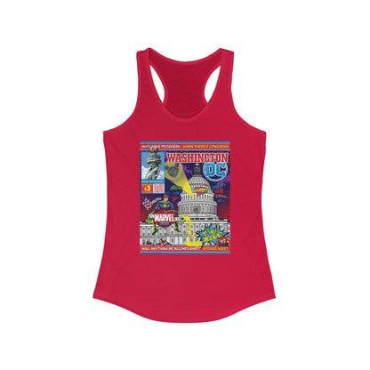 DK149: UnMARVELousington D.C. - Ladies Racerback Tank