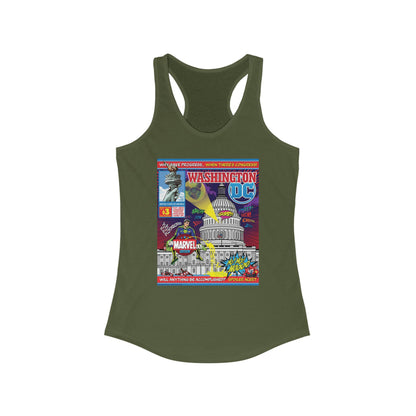 DK149: UnMARVELousington D.C. - Ladies Racerback Tank