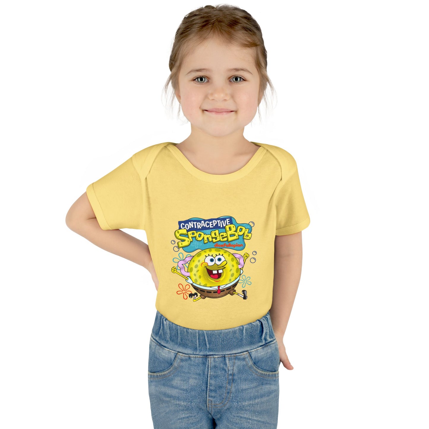 DK196: Contraceptive SpongeBob - Infant Sized Onsie