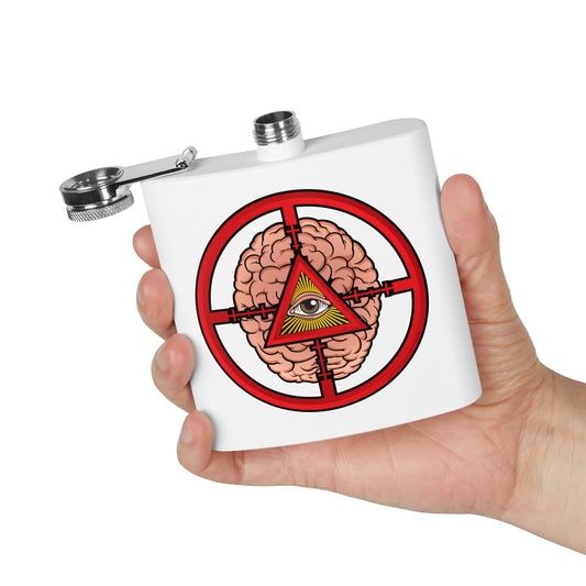 DK41: The Cluttered Mind - 6oz Stainless Steel Hip Flask