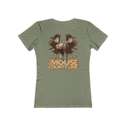 Moose Lodge 2427 - Moose Antlers - Women's T-Shirt (Front & Back Prints)