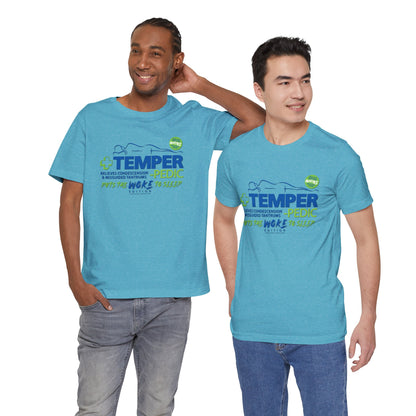 DK185: Temper-pedic - Unisex S/S T-Shirt