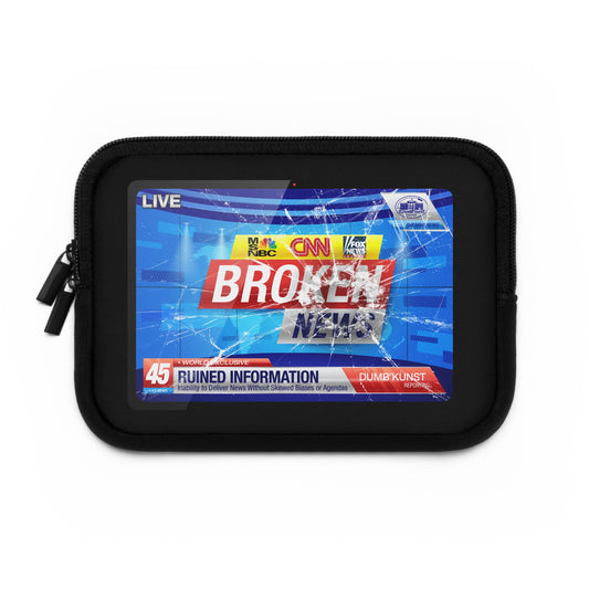 DK24: Broken News - Padded Laptop / Tablet Sleeve