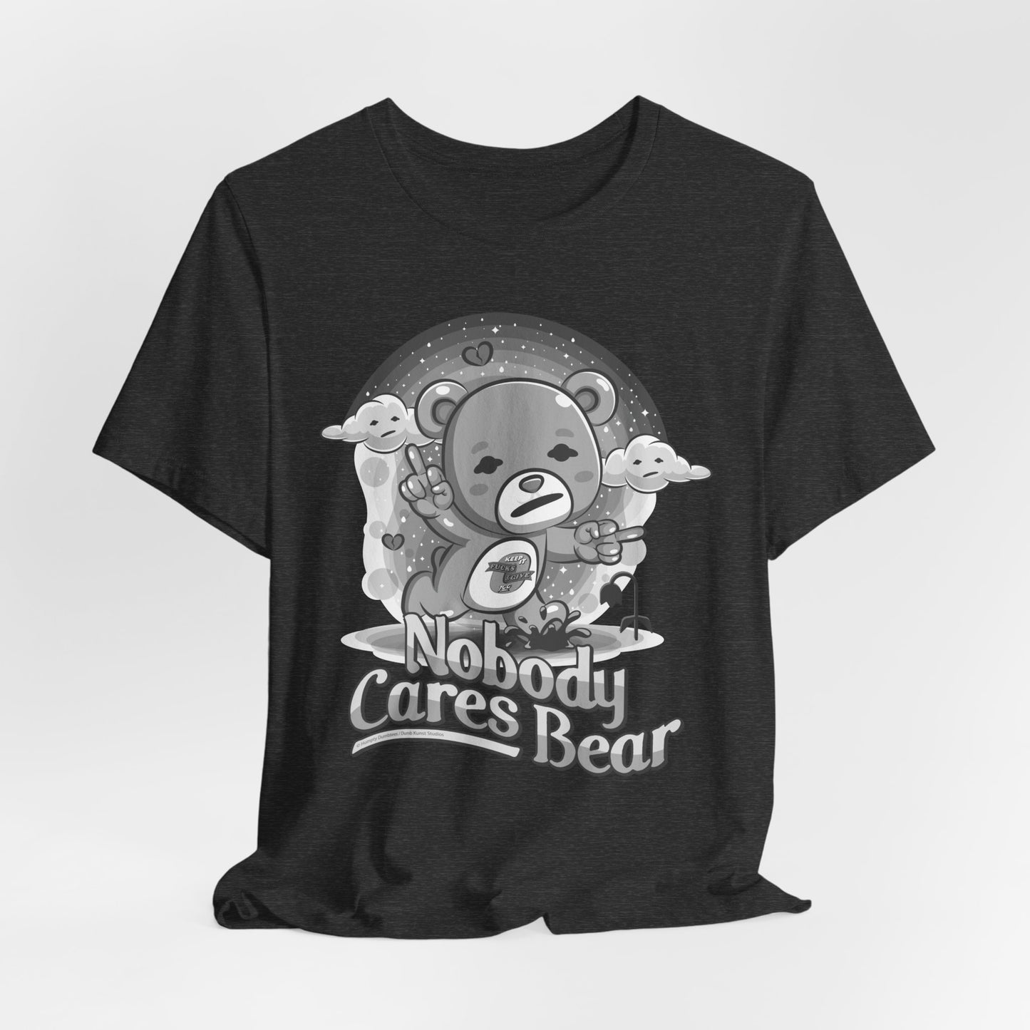 DK227: Nobody Cares Bear - Unisex S/S T-Shirt
