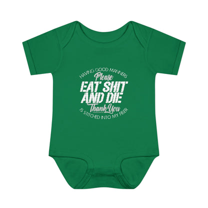DK90: Please & Thank You (Eat Shit and Die) - Infant Sized Onsie