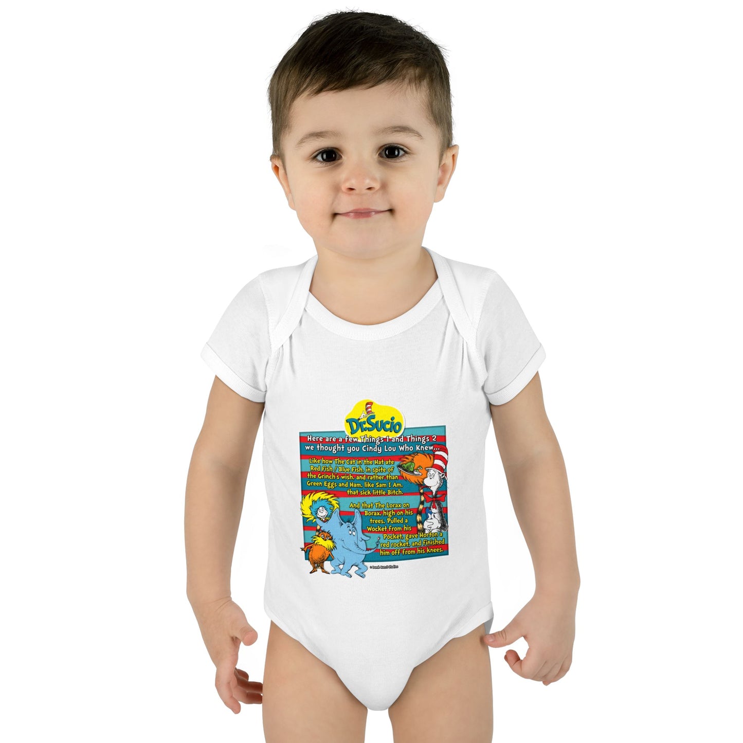 DK64: Doctored Seuss (Dirty Dr. Sucio) - Infant Sized Onsie