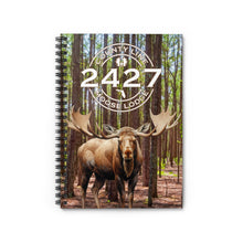 Load image into Gallery viewer, Moose Lodge 2427 - Woodlands Moose - Spiral Notebook (Ruled Line)
