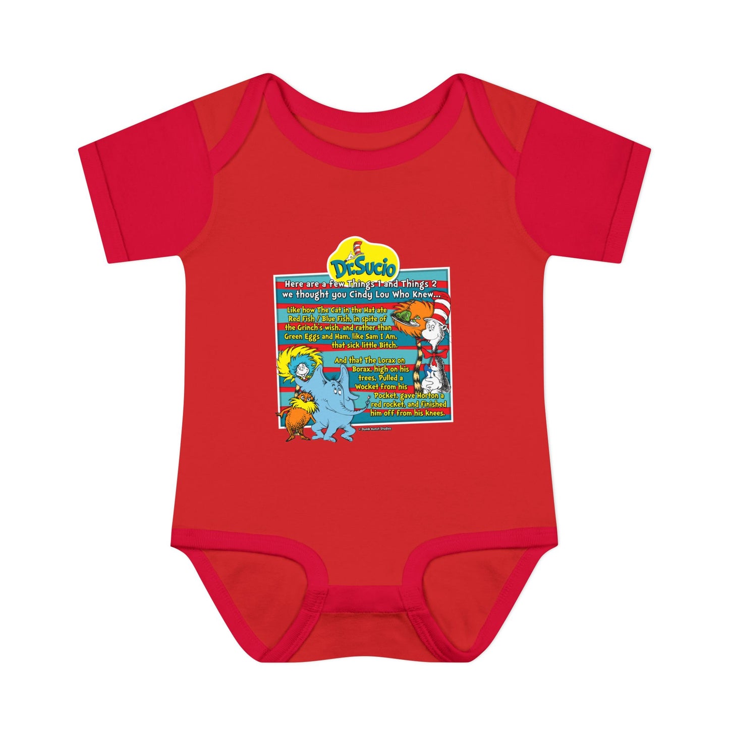DK64: Doctored Seuss (Dirty Dr. Sucio) - Infant Sized Onsie