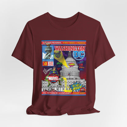 DK149: UnMARVELousington D.C. - Unisex S/S T-Shirt