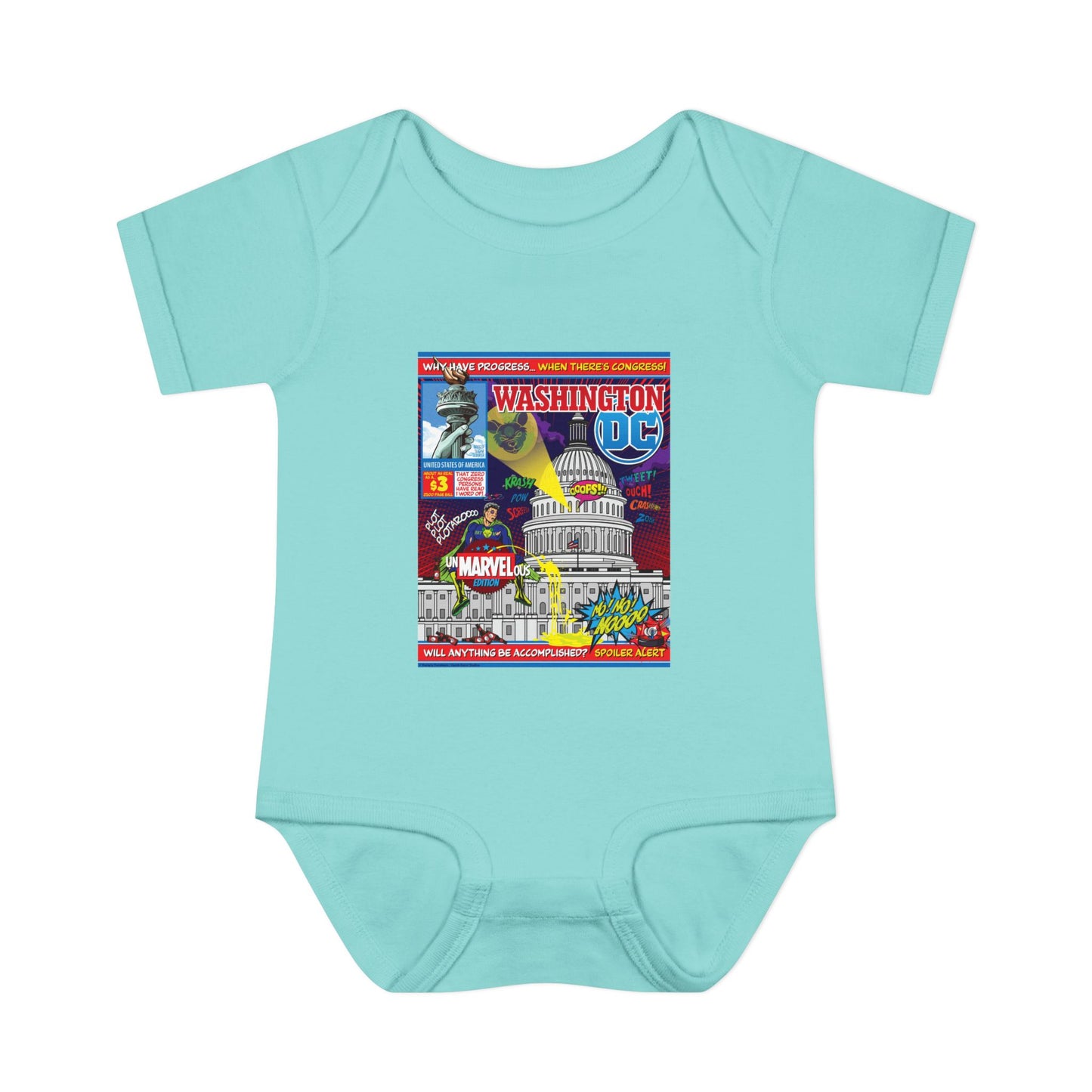 DK149: UnMARVELousington D.C. - Infant Sized Onsie