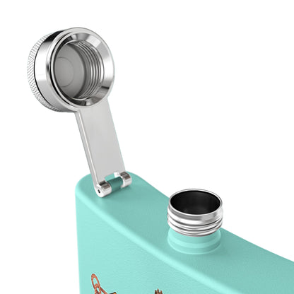 DK218: It Stick Figures - 6oz Stainless Steel Hip Flask