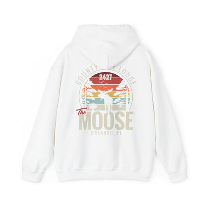 Moose Lodge 2427 - Florida Moose Sunset - Hooded Sweatshirt (Front & Back Print)