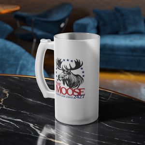 Moose Lodge 2427 - Moose For President - Frosted Glass Beer Mug