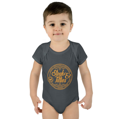 DK225: Steak & Titties - Infant Sized Onsie