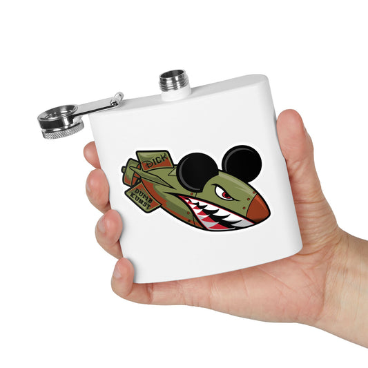 DK20: Meet Dick. He's The Bomb! - 6oz Stainless Steel Hip Flask