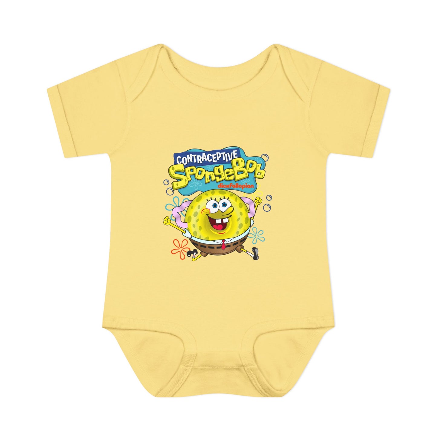 DK196: Contraceptive SpongeBob - Infant Sized Onsie