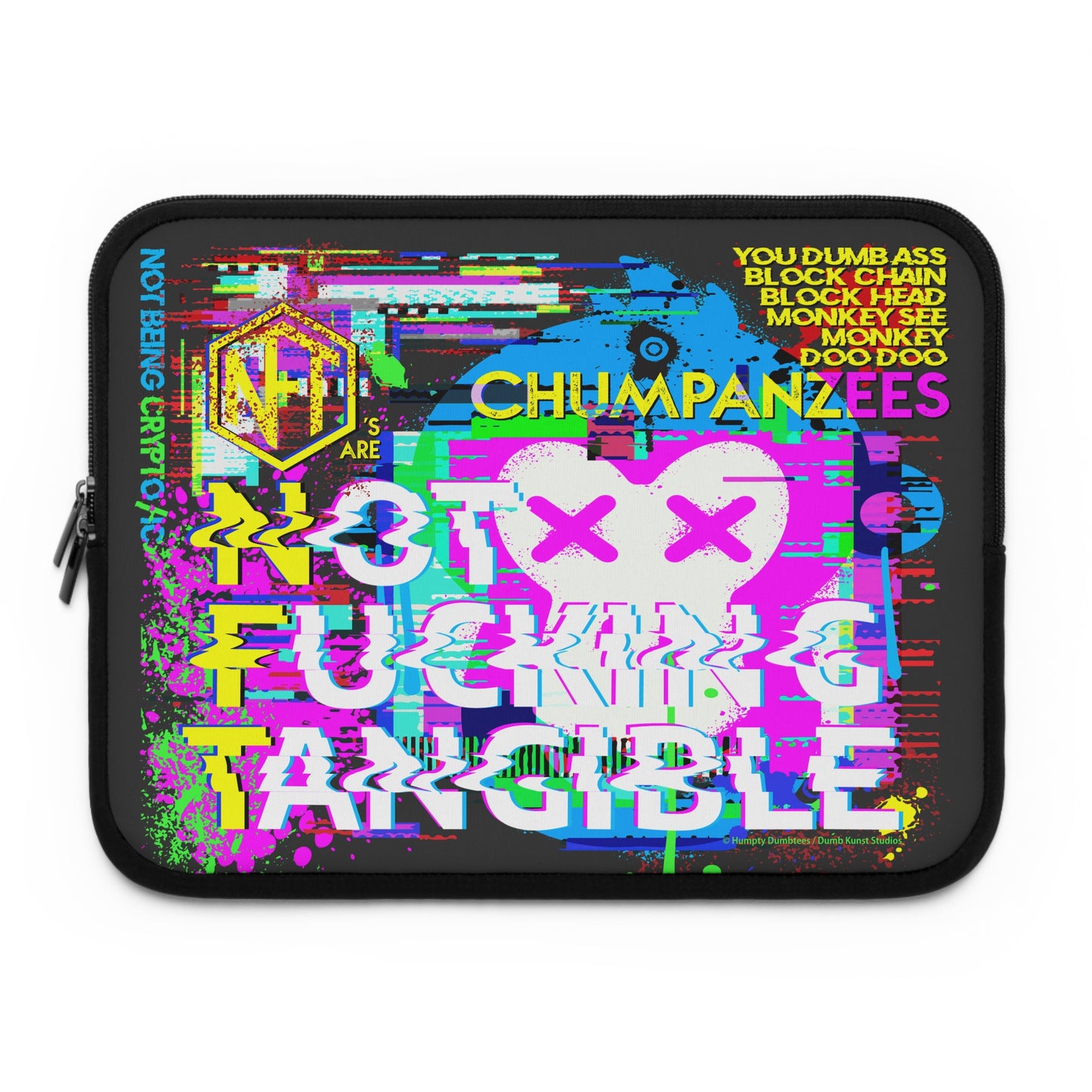 DK195: NFT Chumpanzees - Padded Laptop / Tablet Sleeve