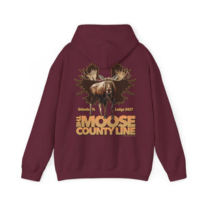 Moose Lodge 2427 - Moose Antlers - Hooded Sweatshirt (Front & Back Print)