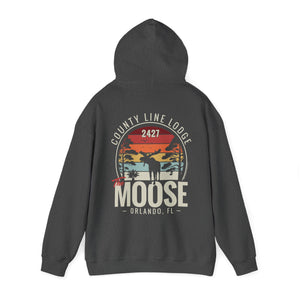 Moose Lodge 2427 - Florida Moose Sunset - Hooded Sweatshirt (Front & Back Print)