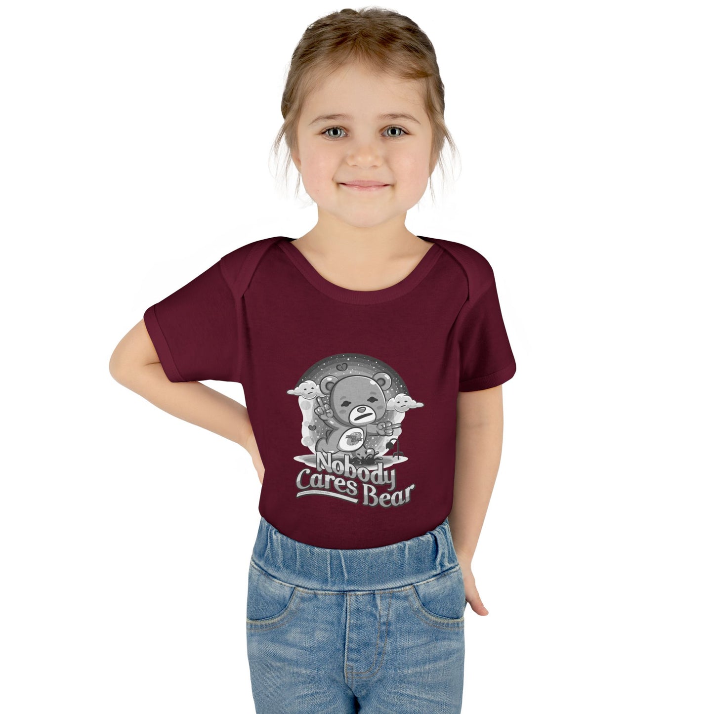 DK227: Nobody Cares Bear - Infant Sized Onsie