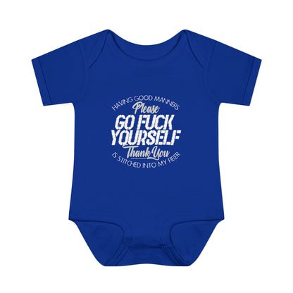 DK90: Please & Thank You (Go Fuck Yourself) - Infant Sized Onsie