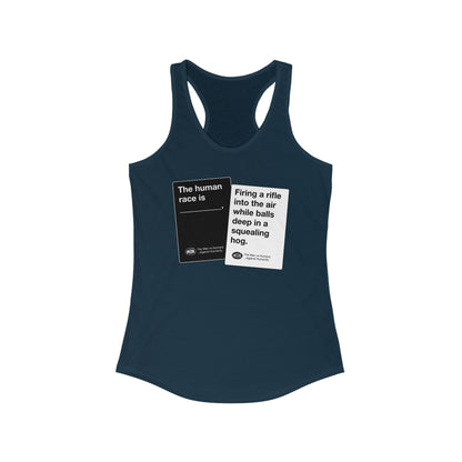 DK180: Humans Against Humanity (Squealing Hog Edition) - Ladies Racerback Tank