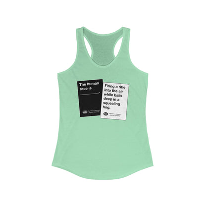 DK180: Humans Against Humanity (Squealing Hog Edition) - Ladies Racerback Tank