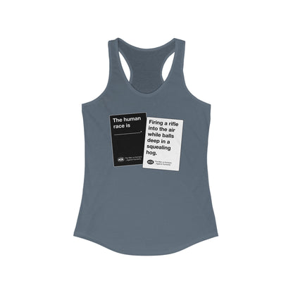DK180: Humans Against Humanity (Squealing Hog Edition) - Ladies Racerback Tank