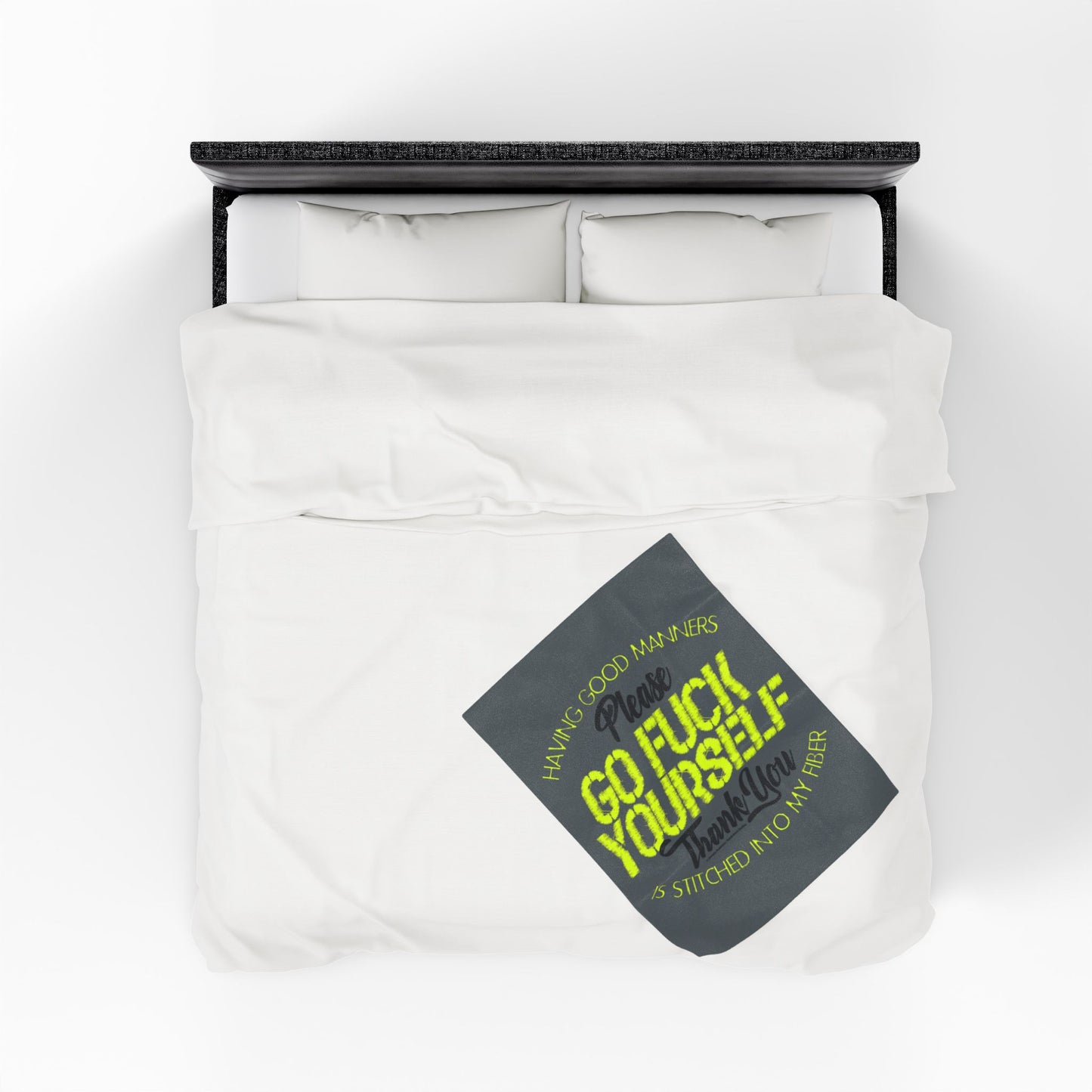 DK90: Please & Thank You (Go Fuck Yourself) - Velveteen Plush Blanket