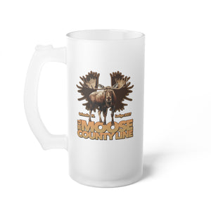 Moose Lodge 2427 - Moose Antlers - Frosted Glass Beer Mug