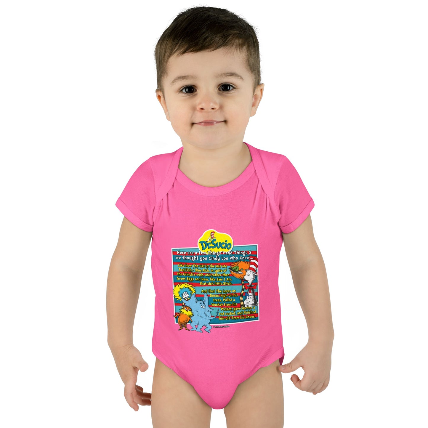 DK64: Doctored Seuss (Dirty Dr. Sucio) - Infant Sized Onsie