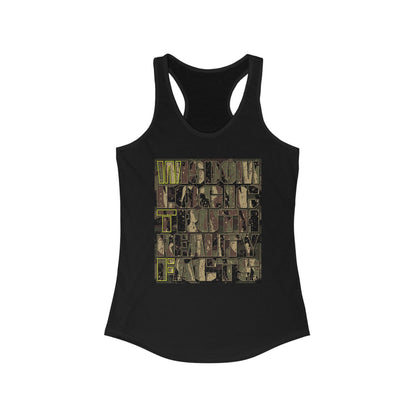 DK159: WTF! FTW! Facts! (Camo Edition) - Ladies Racerback Tank