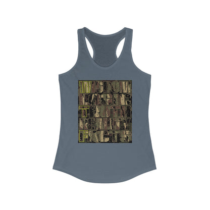 DK159: WTF! FTW! Facts! (Camo Edition) - Ladies Racerback Tank