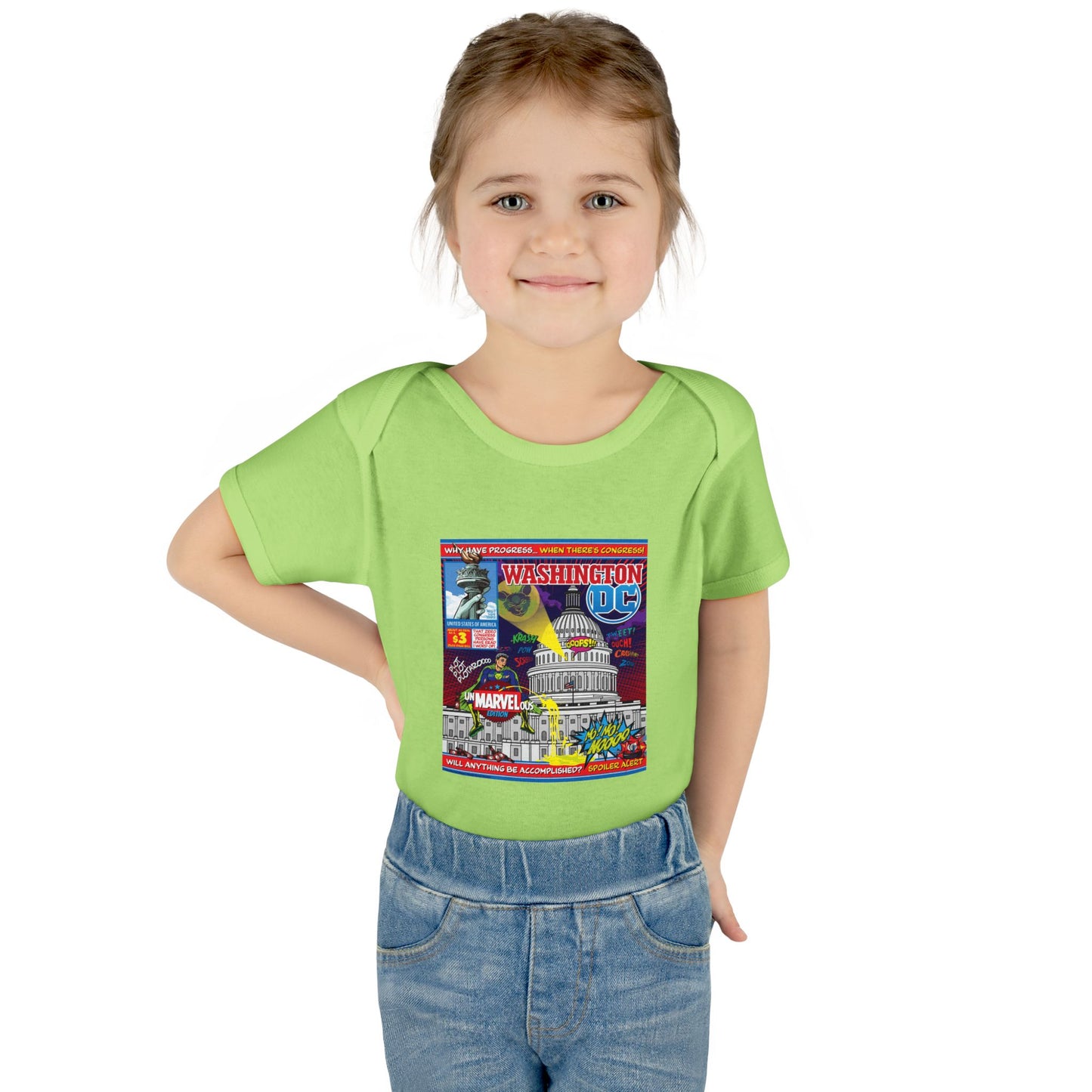 DK149: UnMARVELousington D.C. - Infant Sized Onsie