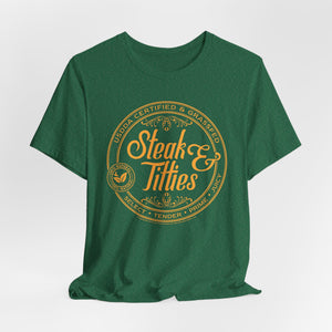 DK225: Steak & Titties - Unisex S/S T-Shirt