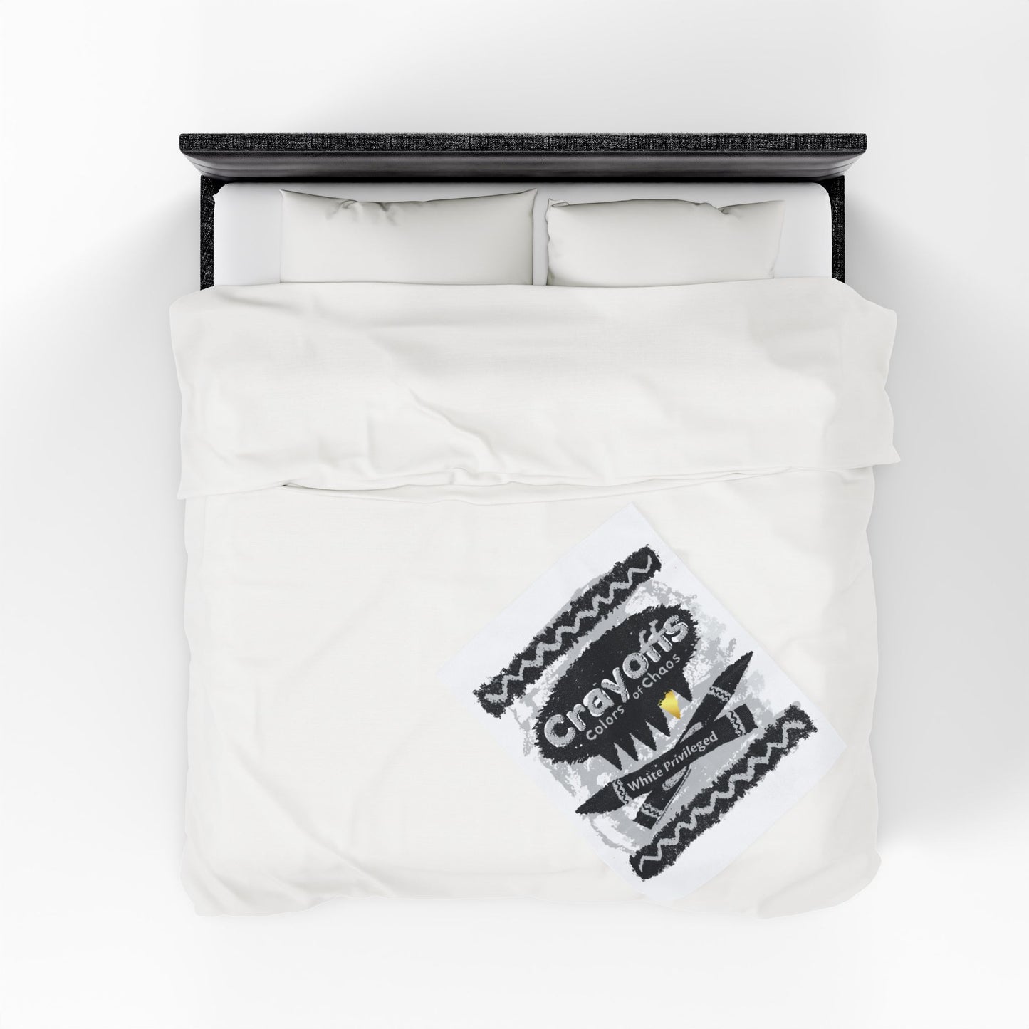 DK110: Crayoffs - Colors of Chaos (White Privileged White) - Velveteen Plush Blanket