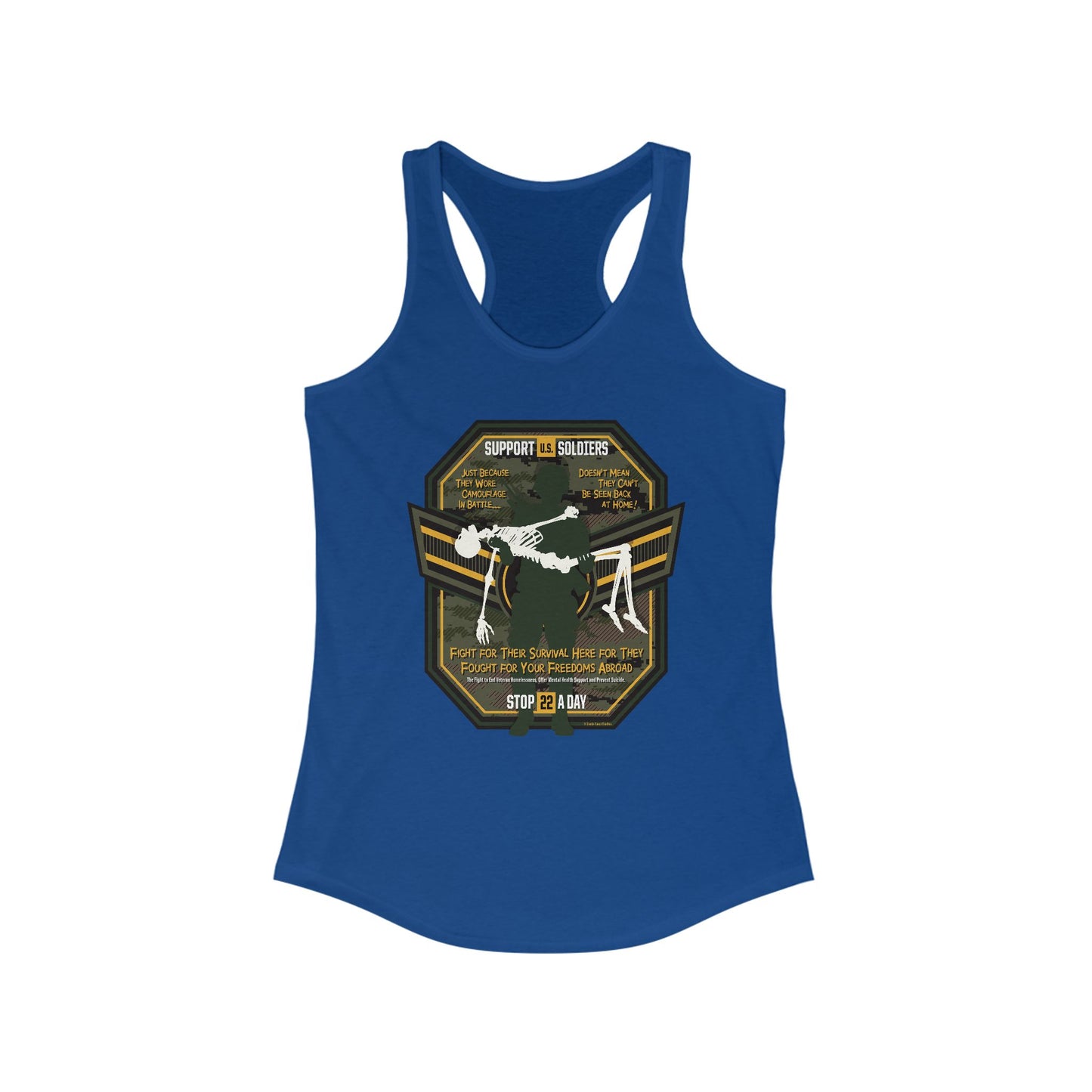 DK31: Stop 22 A Day - Ladies Racerback Tank