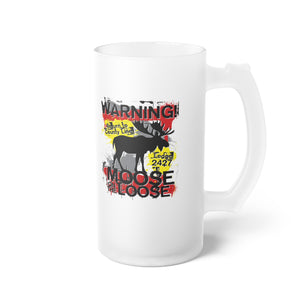 Moose Lodge 2427 - Loose Moose - Frosted Glass Beer Mug