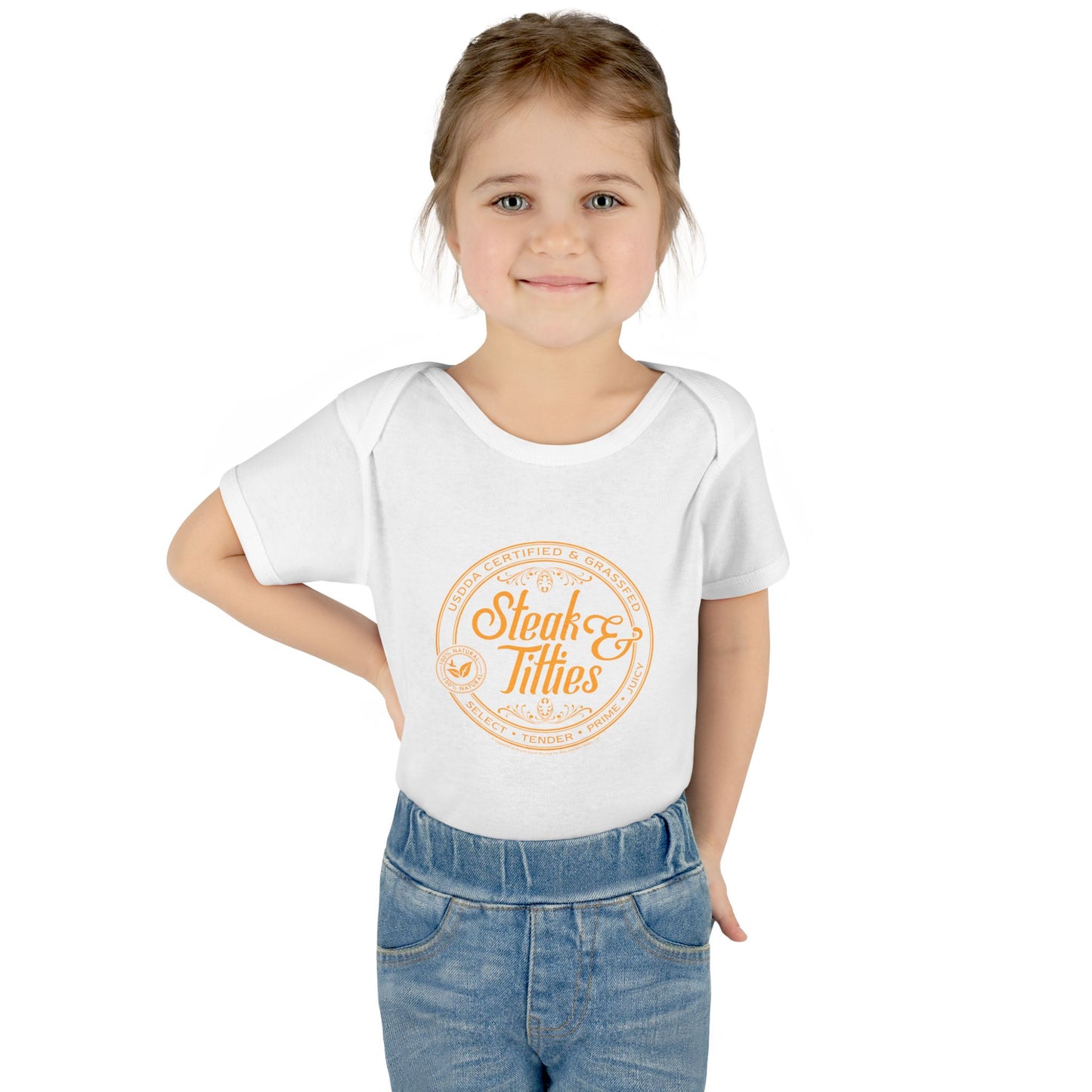 DK225: Steak & Titties - Infant Sized Onsie
