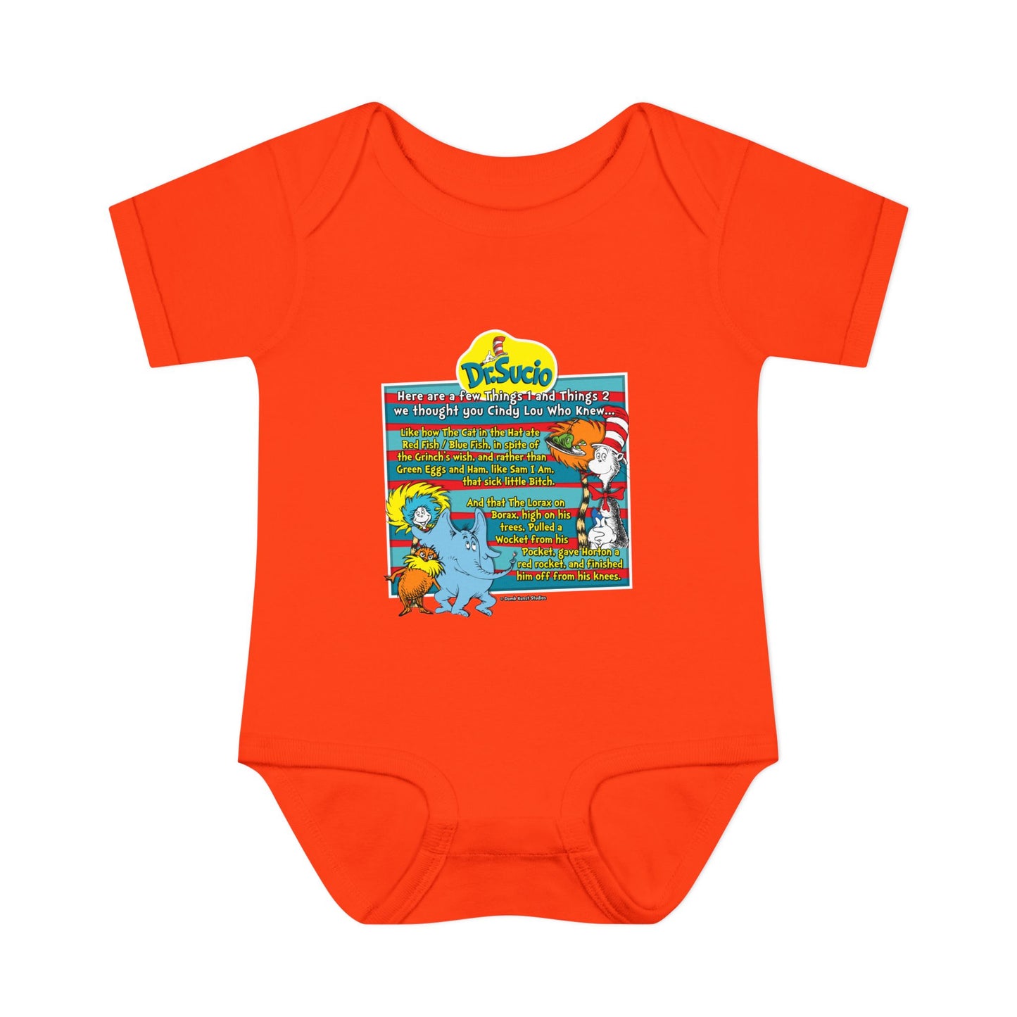 DK64: Doctored Seuss (Dirty Dr. Sucio) - Infant Sized Onsie