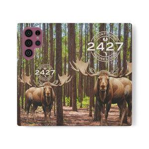 Moose Lodge 2427 - Woodlands Moose - Flip Organizational Phone Cases (Select Phone Models)