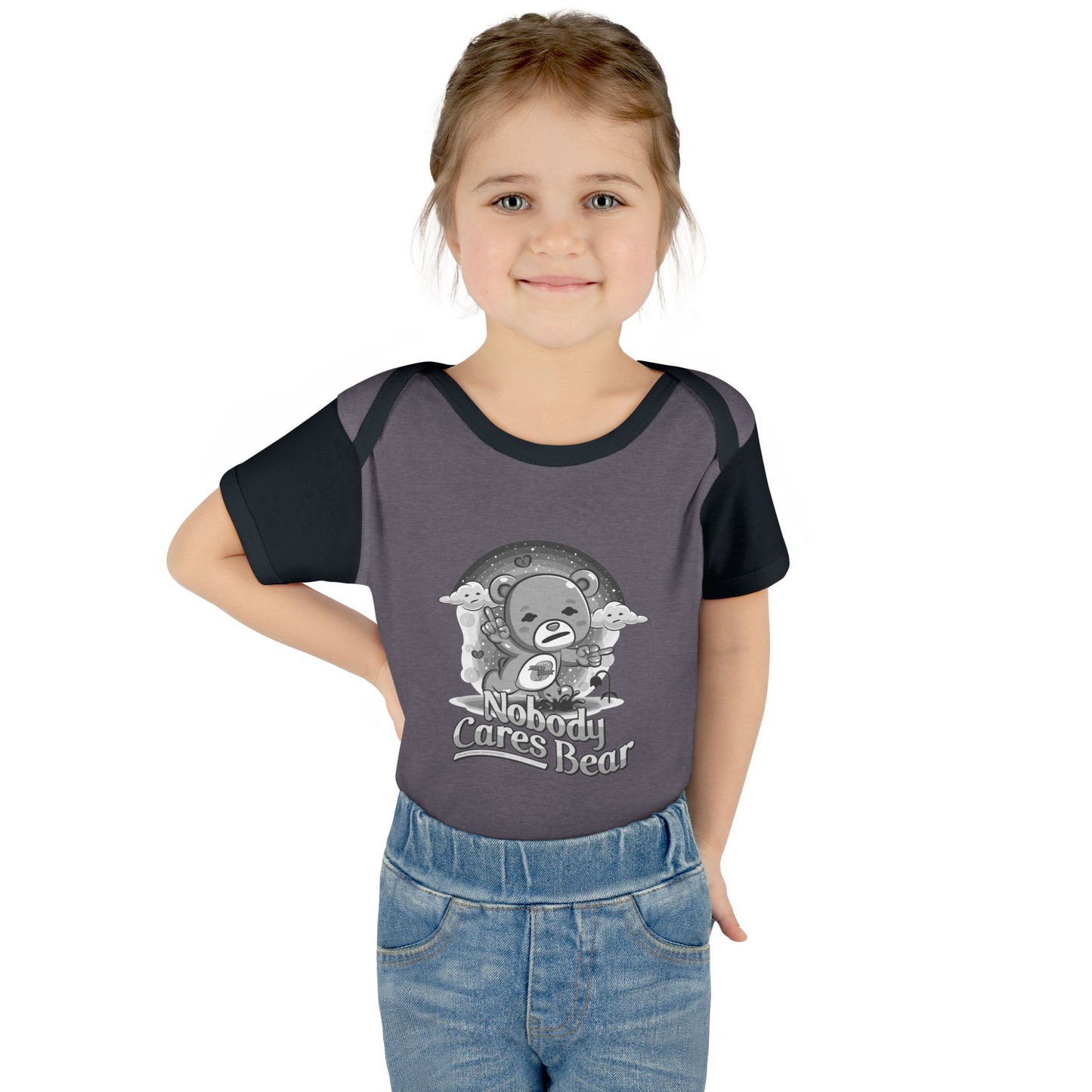 DK227: Nobody Cares Bear - Infant Sized Onsie