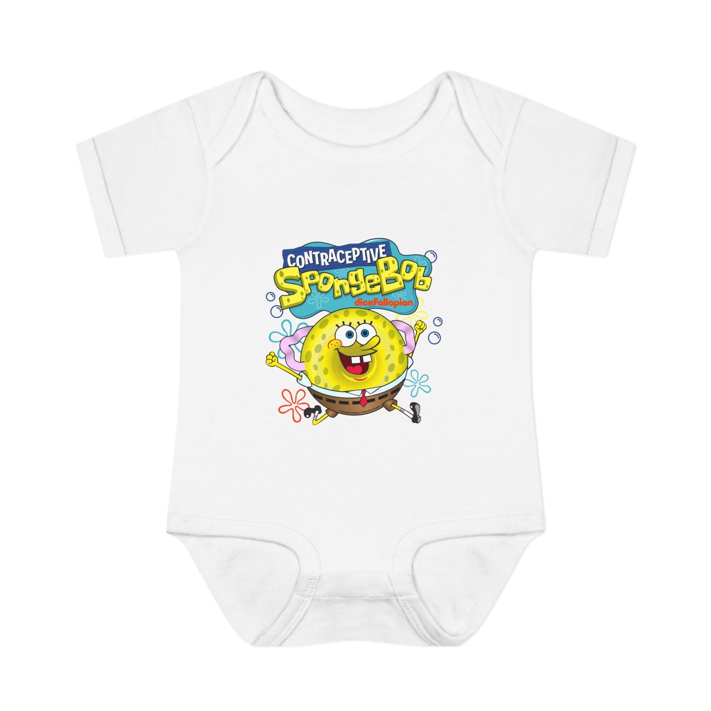 DK196: Contraceptive SpongeBob - Infant Sized Onsie