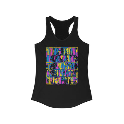 DK159: WTF! FTW! Facts! (CMYK Edition) - Ladies Racerback Tank