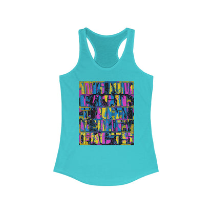 DK159: WTF! FTW! Facts! (CMYK Edition) - Ladies Racerback Tank