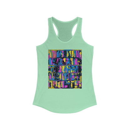 DK159: WTF! FTW! Facts! (CMYK Edition) - Ladies Racerback Tank