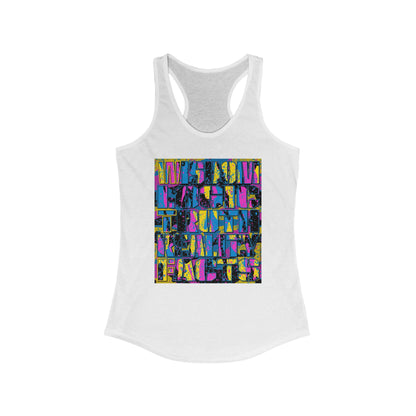 DK159: WTF! FTW! Facts! (CMYK Edition) - Ladies Racerback Tank